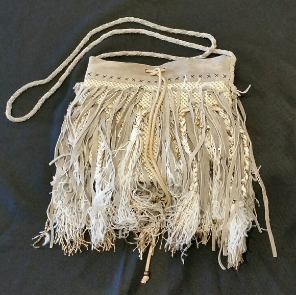 Free People Handbags - Free People Suede Fringe Shoulder Bag